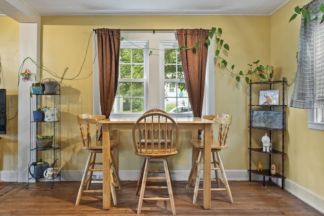 22 Cobb Rd, Bath, ME 04530 - dining area with wood finished floors and crown molding