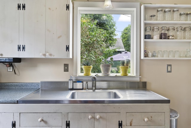 22 Cobb Rd, Bath, ME 04530 - kitchen featuring stainless steel countertops and white cabinetry