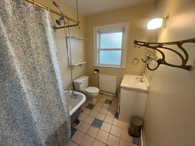 78 Mellen St Unit 2, Portland, ME 04101 - full bathroom with tile patterned floors, vanity, a bathtub, and a shower with shower curtain