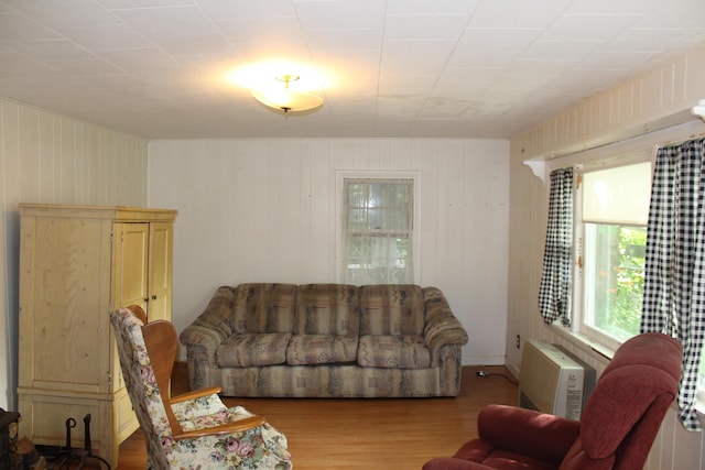 7 Maple St, Milbridge, ME 04658 - living room with wood finished floors and wooden walls