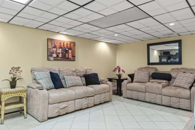 38 Tarr Ave, Lewiston, ME 04240 - living area featuring light tile patterned flooring and recessed lighting