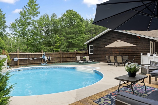 38 Tarr Ave, Lewiston, ME 04240 - view of pool featuring outdoor dining space and a patio