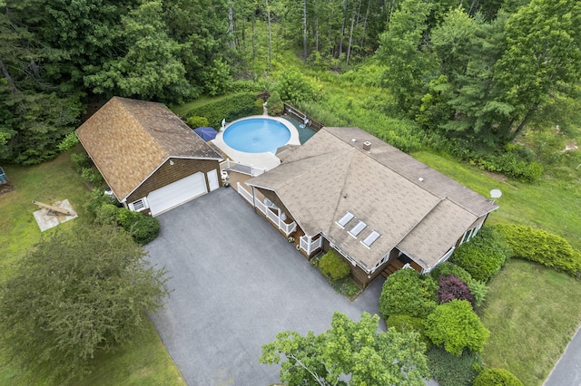 38 Tarr Ave, Lewiston, ME 04240 - view from above of property with a pool area
