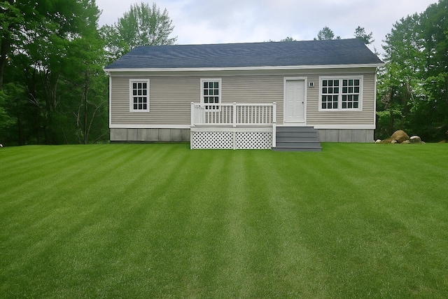 3 Loon Ln, Shapleigh, ME 04076 - back of property featuring a yard