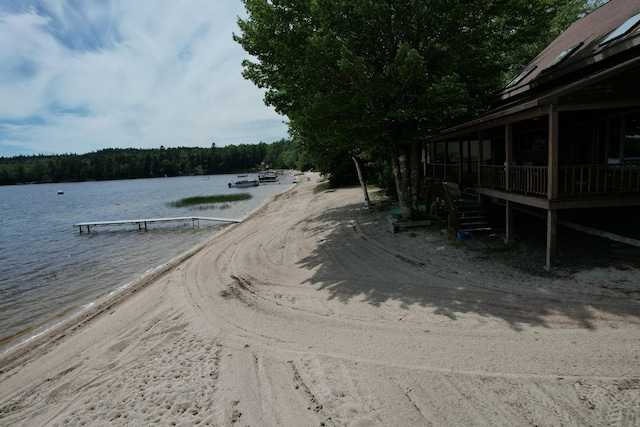 270 Grant Rd, Sullivan, ME 04664 - dock area with a water view and a wooded view
