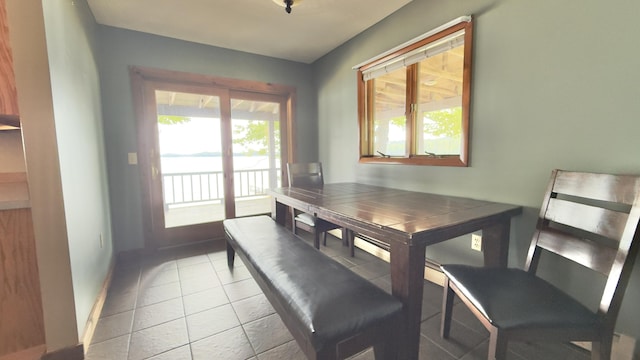 270 Grant Rd, Sullivan, ME 04664 - dining area featuring light tile patterned floors and baseboards