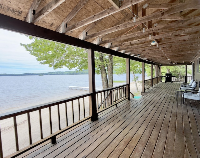 270 Grant Rd, Sullivan, ME 04664 - wooden deck with a water view