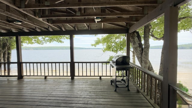 270 Grant Rd, Sullivan, ME 04664 - wooden deck with a water view