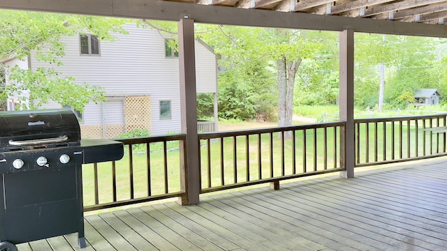 270 Grant Rd, Sullivan, ME 04664 - deck featuring grilling area and a yard