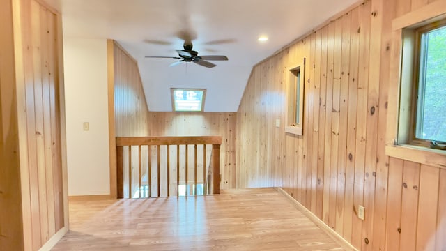270 Grant Rd, Sullivan, ME 04664 - hallway featuring wooden walls and wood finished floors