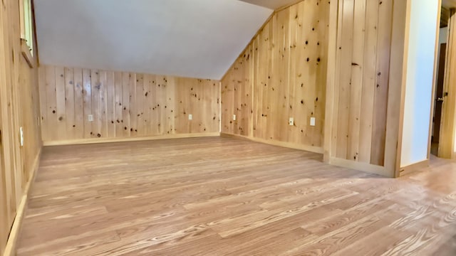 270 Grant Rd, Sullivan, ME 04664 - bonus room with wood finished floors, lofted ceiling, and wooden walls