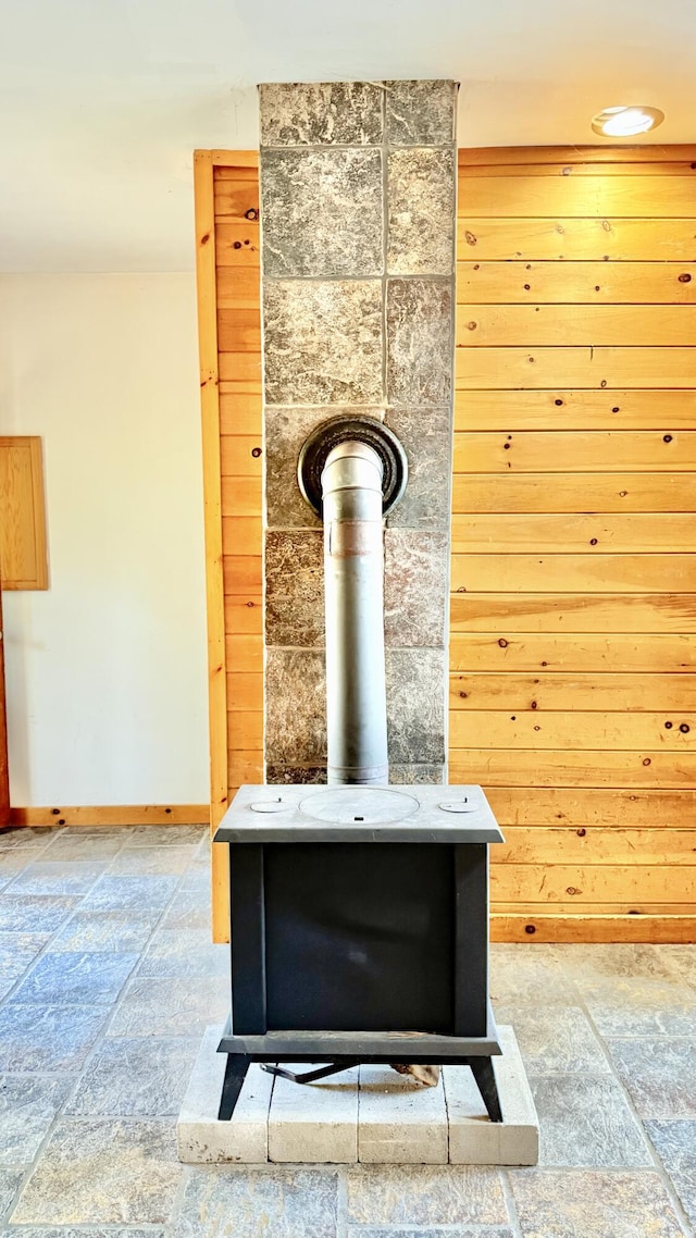 270 Grant Rd, Sullivan, ME 04664 - detailed view of a wood stove and baseboards