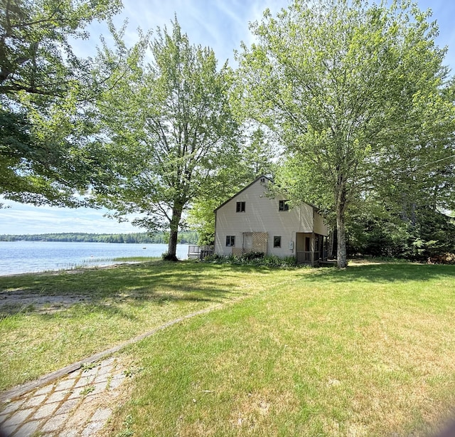 270 Grant Rd, Sullivan, ME 04664 - view of grassy yard with a water view