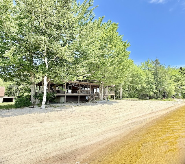 270 Grant Rd, Sullivan, ME 04664 - view of yard featuring a wooden deck