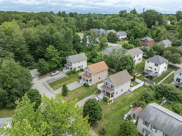 13 Bremen St, Westbrook, ME 04092 - aerial perspective of suburban area featuring a heavily wooded area