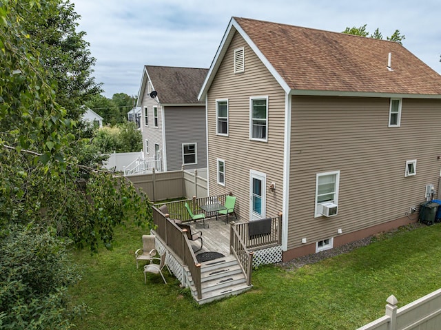 13 Bremen St, Westbrook, ME 04092 - back of property featuring roof with shingles and a deck