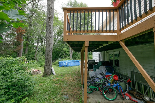 17 Duncan Rd, Augusta, ME 04330 - view of yard featuring a deck and an outdoor pool