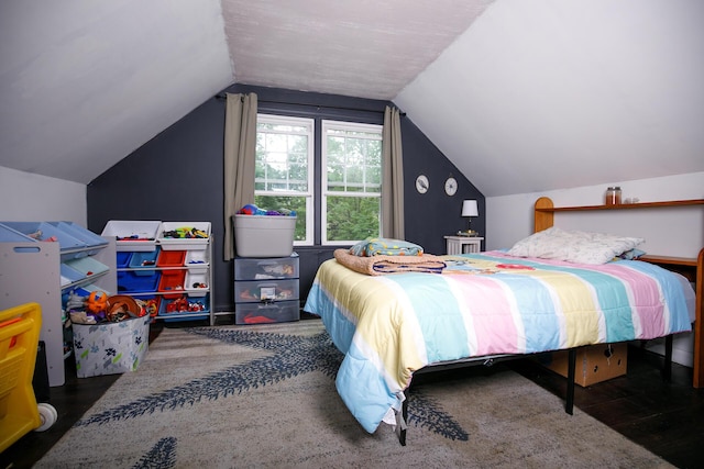 17 Duncan Rd, Augusta, ME 04330 - bedroom with lofted ceiling and wood finished floors