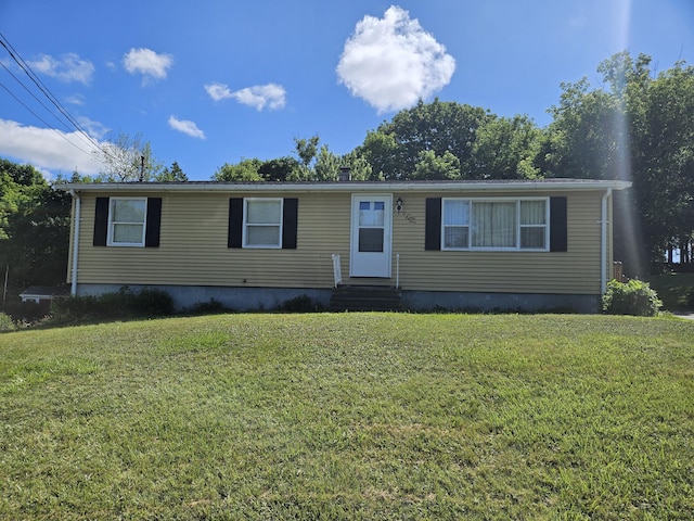 381 Birch St, Bangor, ME 04401 - manufactured / mobile home with entry steps and a front yard