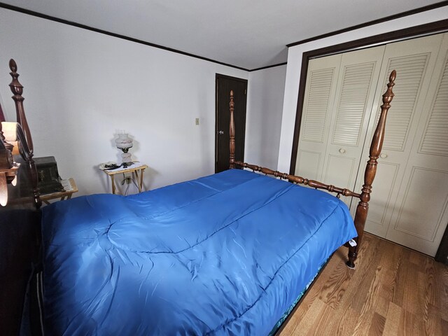 381 Birch St, Bangor, ME 04401 - bedroom with wood finished floors and a closet