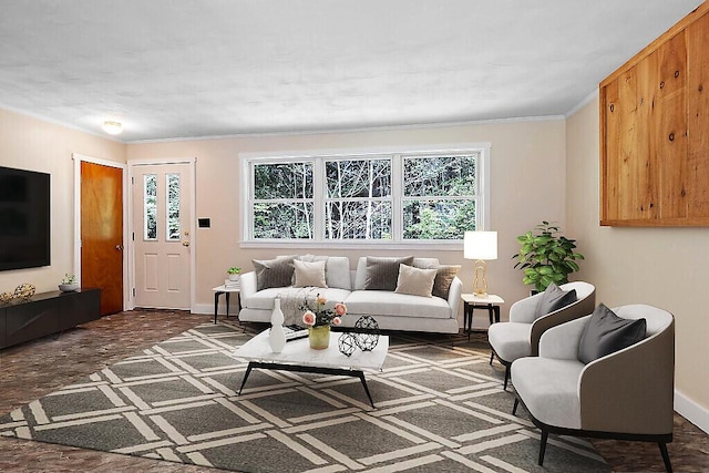 2672 N Belfast Ave, Augusta, ME 04330 - living room with healthy amount of natural light and ornamental molding