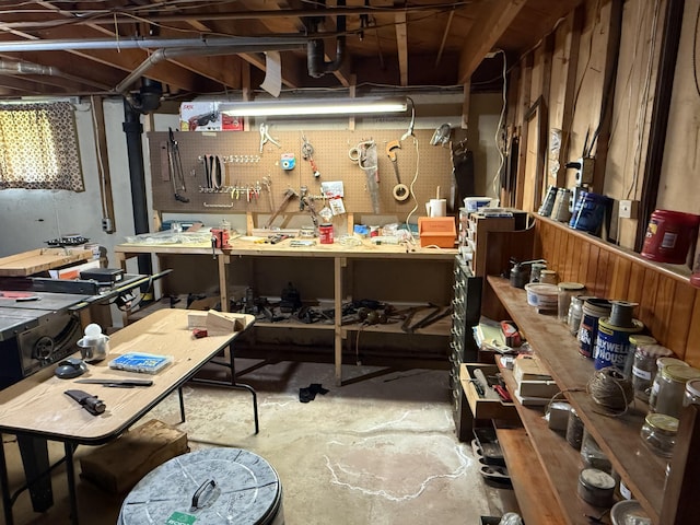 29 Birchwood Blvd, Brewer, ME 04412 - basement featuring a workshop area