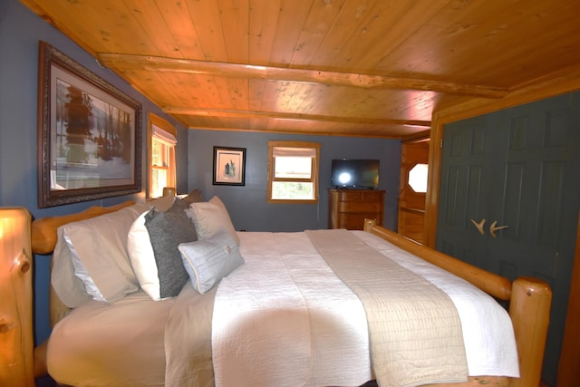 108 Maple Rd, Atkinson, ME 04426 - bedroom with wood ceiling