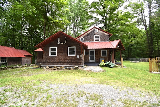 108 Maple Rd, Atkinson, ME 04426 - view of front of home with a metal roof