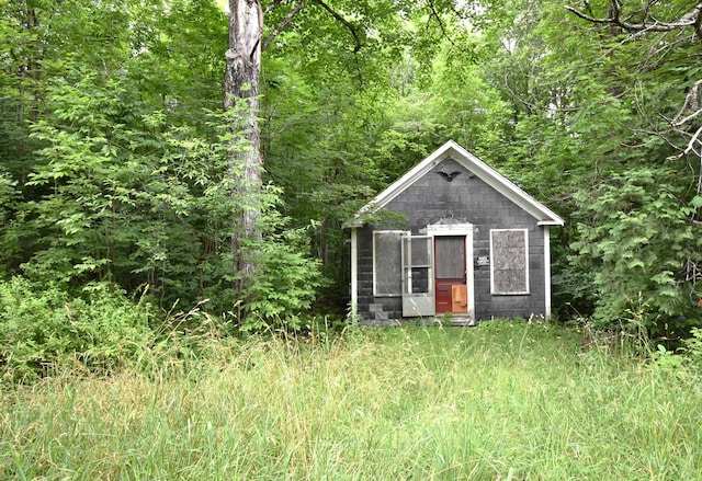 108 Maple Rd, Atkinson, ME 04426 - view of shed featuring a view of trees