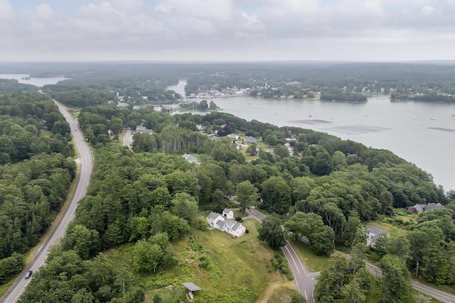 131 River Rd, Newcastle, ME 04553 - aerial view of property and surrounding area with a nearby body of water
