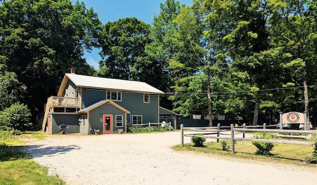 120 Sunday River Rd, Bethel, ME 04217 - view of front of home with a chimney