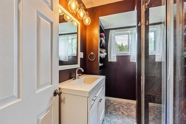 77 W River Rd, Waterville, ME 04901 - full bathroom with vanity and a tile shower