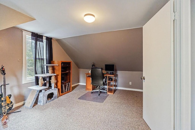 77 W River Rd, Waterville, ME 04901 - carpeted office space with baseboards and vaulted ceiling