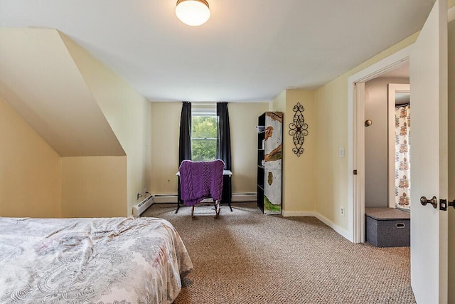77 W River Rd, Waterville, ME 04901 - carpeted bedroom with baseboard heating