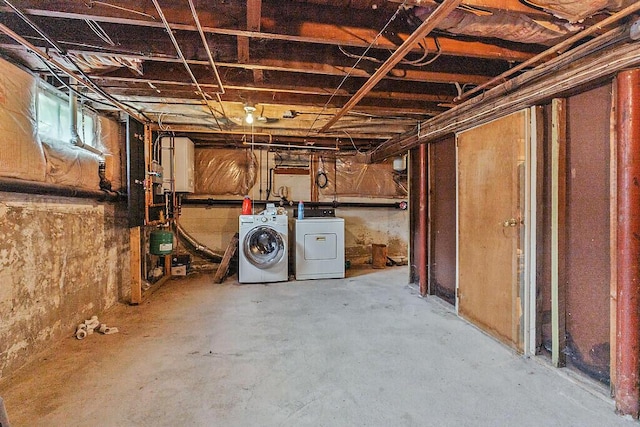77 W River Rd, Waterville, ME 04901 - unfinished below grade area with independent washer and dryer