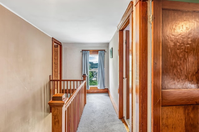 131 Pleasant St, Dexter, ME 04930 - hallway featuring an upstairs landing and carpet