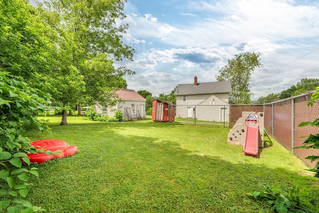 131 Pleasant St, Dexter, ME 04930 - view of yard featuring a shed