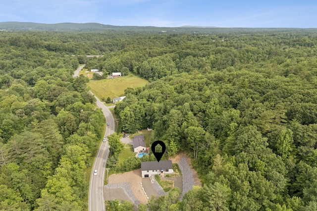 127 Bond Brook Rd, Augusta, ME 04330 - aerial overview of property's location with a heavily wooded area