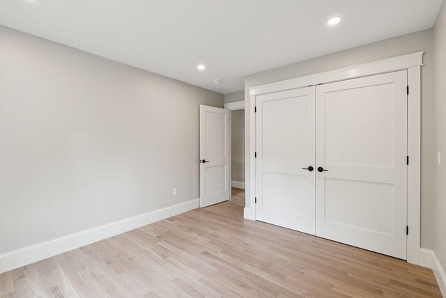 127 Bond Brook Rd, Augusta, ME 04330 - unfurnished bedroom featuring light wood finished floors, recessed lighting, and a closet