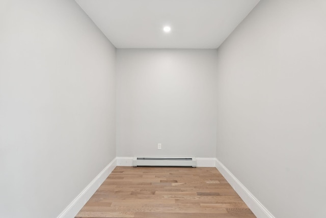 127 Bond Brook Rd, Augusta, ME 04330 - spare room with a baseboard heating unit, light wood finished floors, and recessed lighting