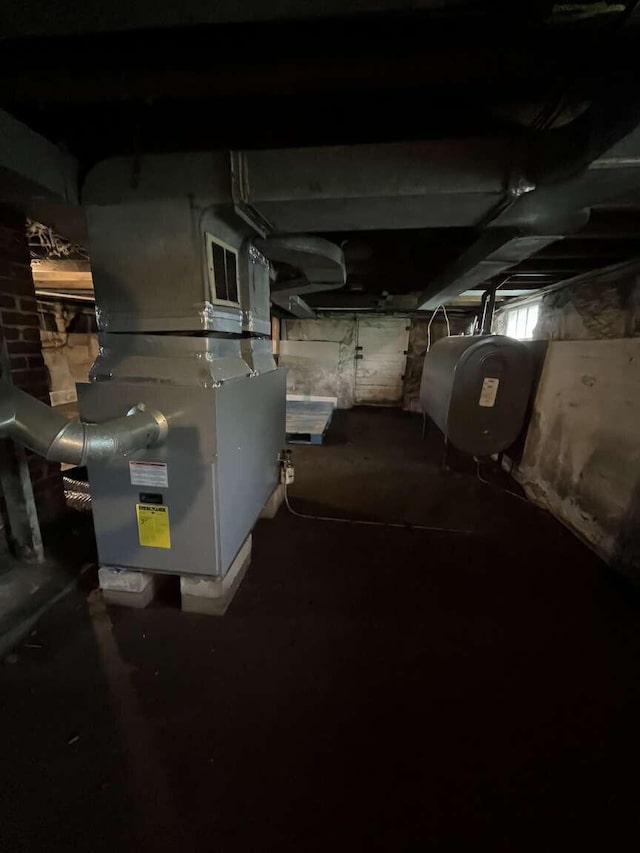 107 May St, Biddeford, ME 04005 - unfinished basement featuring heating fuel and heating unit