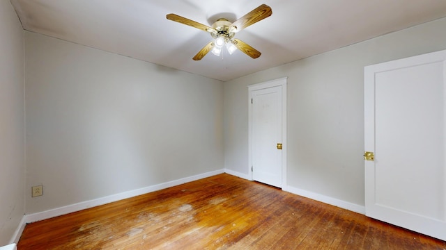 69 Androscoggin Ave, Lewiston, ME 04240 - unfurnished room with hardwood / wood-style flooring and ceiling fan