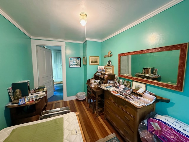 610 E Sangerville Rd, Sangerville, ME 04479 - office featuring wood finished floors and crown molding