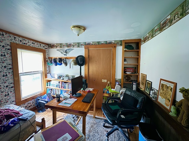 610 E Sangerville Rd, Sangerville, ME 04479 - office space featuring wood finished floors