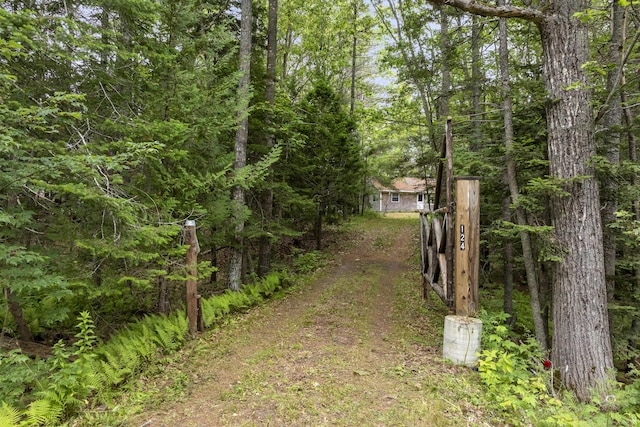 124 Main Rd, Westport Island, ME 04578 - view of yard with a forest view