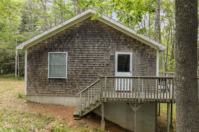 124 Main Rd, Westport Island, ME 04578 - back of house with a deck