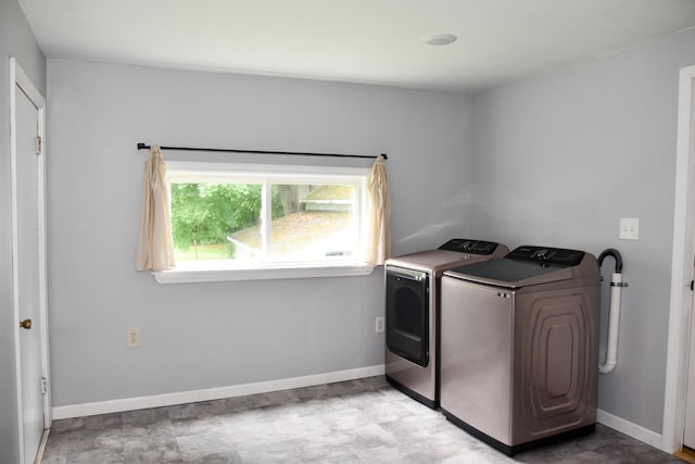 26 Elm St, Old Town, ME 04468 - laundry area with independent washer and dryer and baseboards
