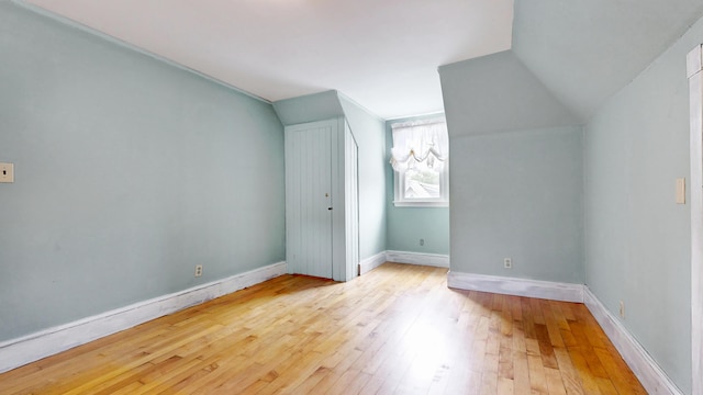 93 Fessenden St, Portland, ME 04103 - bonus room featuring light wood-style flooring and vaulted ceiling