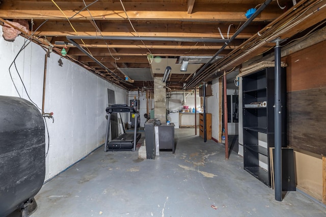 230 W Old Main Rd, Lowell, ME 04493 - unfinished basement with heating fuel and water heater
