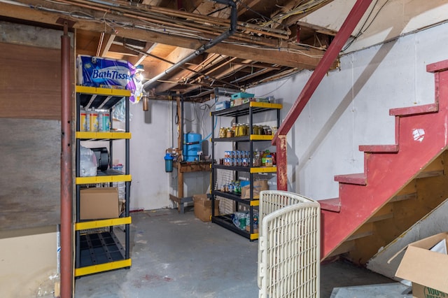 230 W Old Main Rd, Lowell, ME 04493 - unfinished basement with stairs